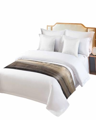 Modern Terracotta Ombre Bed Runner Scarf - Cal King Size (102"x20")