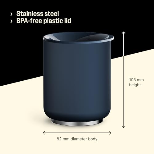 Fellow Rocky 10 oz Ceramic-Lined Lowball Tumbler - Stone Blue, Whiskey & Cocktail Glass