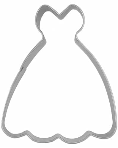 Large Princess Dress Cookie Cutter - Model 5 - Steel 4.3 Inch for Baking & Crafts