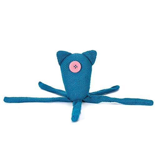 Handmade One-Eyed Octopus Crochet Plush Doll, 23cm Turquoise Stuffed Toy