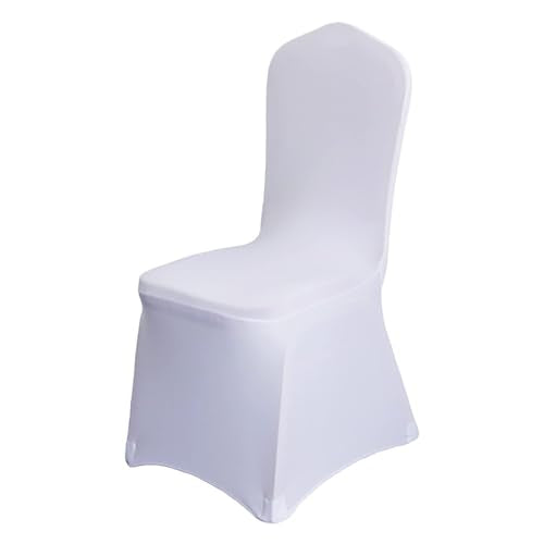100 Pcs White Spandex Stretch Chair Covers for Weddings & Events