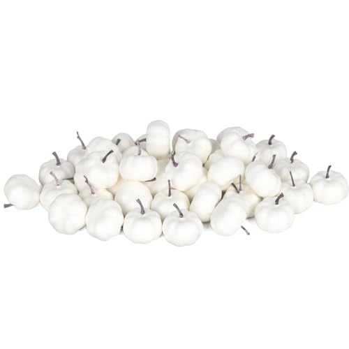 40-Piece Mini Artificial Foam Pumpkins for Fall and Halloween Decor