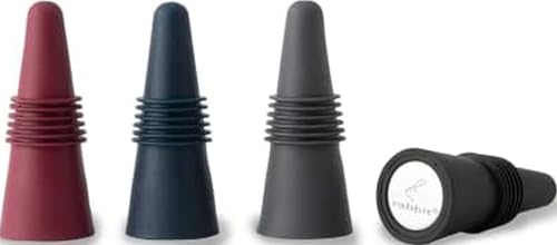 Multicolor Reusable Wine Bottle Stoppers Set of 4 - Airtight Beverage Seals