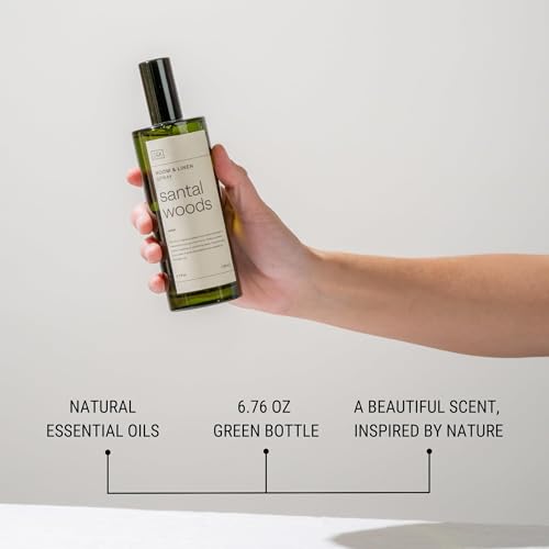 Santal Woods Room Spray, Long-Lasting Essential Oil Air Freshener - 6.76 oz