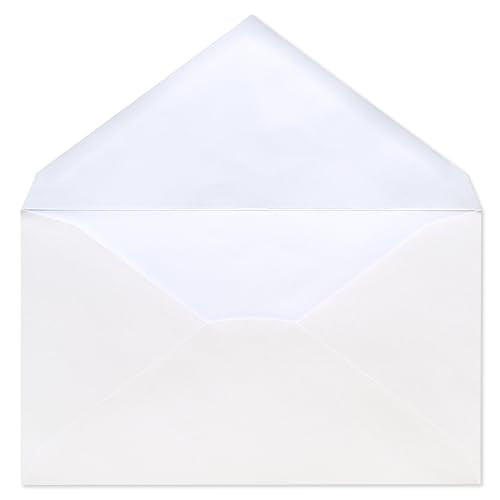 American Greetings White & Gold Gift Envelopes (10 Count) for Weddings, Christmas & Special Occasions