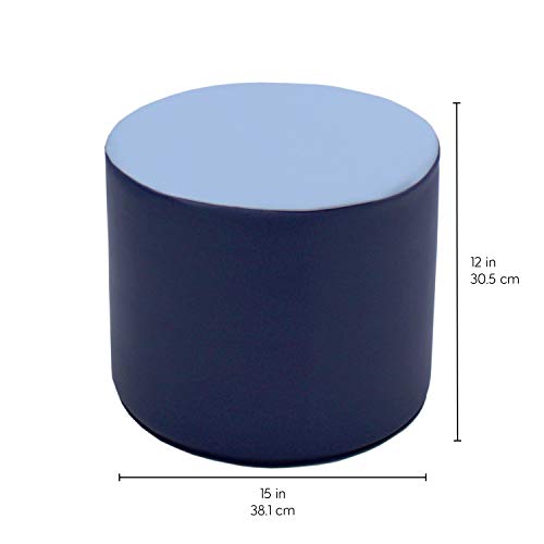 4-Piece Kids Round Foam Ottoman Set, 12-Inch Flexible Seating for Playrooms