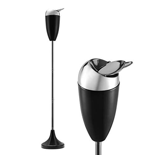 Adjustable Pedestal Ashtray with Lid - Smokeless Windproof Floor Stand