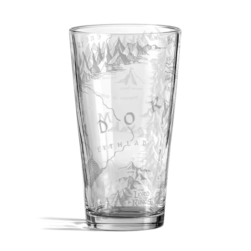 Map of Mordor Laser Engraved 16oz Pint Glass - Fantasy Barware Gift