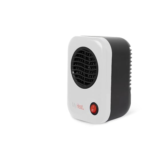 Compact Personal Space Heater White Mini Desktop Electric Heater