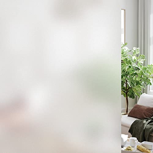 Frosted Glass Window Privacy Film - Static Cling UV Blocking 17.5 in x 6.5 ft