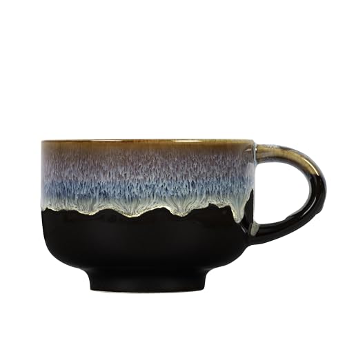 NOVA CERAMICS Monsoon 16oz Large Coffee Mug - Ceramic Drinkware with Handle