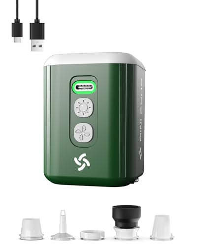 Rechargeable Mini Air Pump for Inflatables with Camping Light
