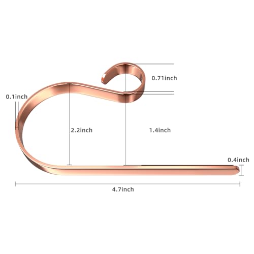 8 Pack Rose Gold Christmas Stocking Hangers for Mantel - Adjustable, Anti-Slip Stocking Holders