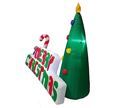 6 ft Candy-Cane Christmas Inflatable Tree with LED Lights, BZB Goods