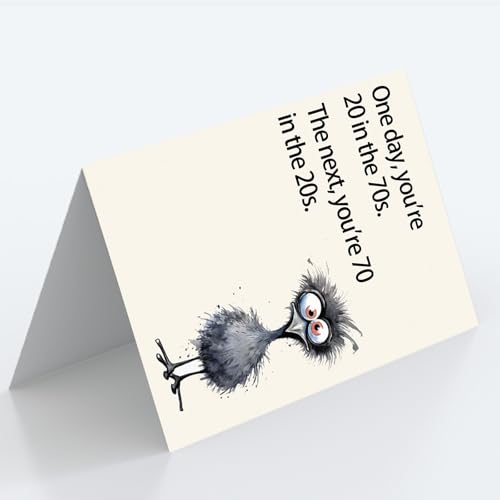 Funny 70th Birthday Card - Humorous Greeting Card for Men and Women