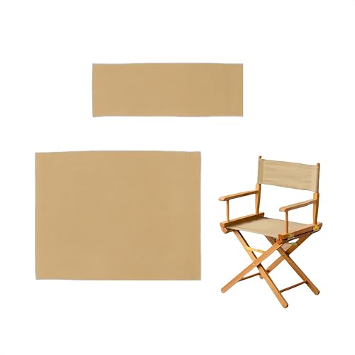 Director Chair Replacement Canvas Cover Set with Wood Sticks (Khaki)