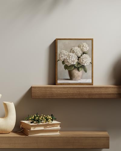 InSimSea Vintage Hydrangea Framed Canvas Wall Art 8x10 Floral Decor