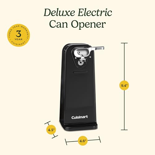 Automatic Electric Can Opener with Magnetic Lid Holder & Nonslip Base