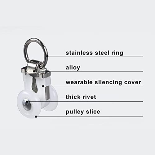 Heavy-Duty Aluminum Curtain Rail Runners - Smooth Sliding Pulleys (10 Pack)