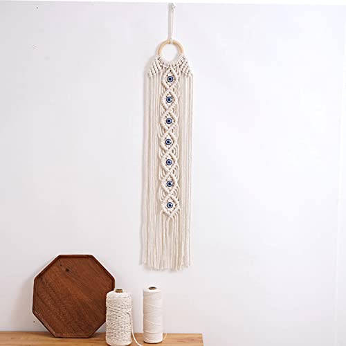 Boho Macrame Evil Eye Wall Hanging Dream Catcher Handmade Cotton Decor