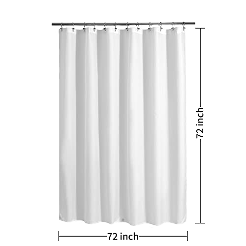 Alyvia Spring Waterproof Fabric Shower Curtain White 72x72