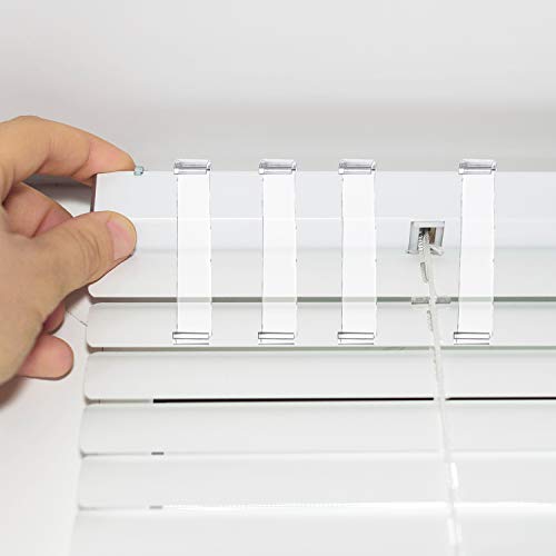 3 Inch Clear Plastic Valance Clips for Horizontal Window Blinds, 12 Pack