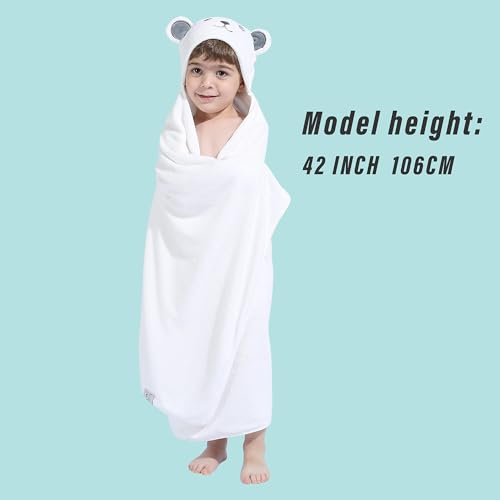 HIPHOP PANDA Kids Hooded Towel - Ultra Soft Bamboo Bath & Beach Towel (30x50")