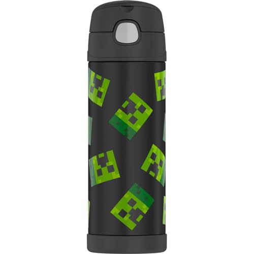THERMOS FUNtainer Minecraft Kids Insulated Water Bottle 16oz