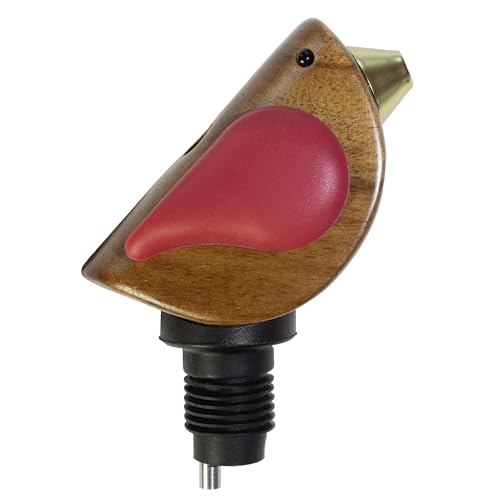 Singing Bird Wine Bottle Pourer - Chirping Spout for Wine & Spirits, Red