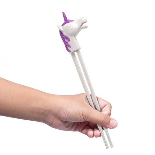 Unicorn Interactive Training Chopsticks for Kids, Reusable Learning Utensils