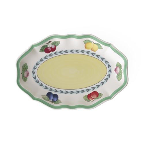 Villeroy & Boch French Garden Fleurence Oval Pickle Dish & Gravy Stand – Premium Porcelain, 9.5in