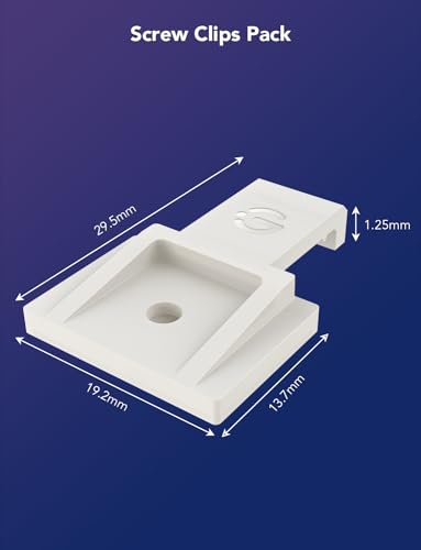 Permanent Outdoor Light Mounting Screw Clips - 150 Pack
