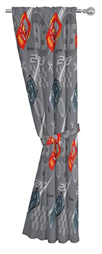 Race Car Pattern Window Curtains, 84-Inch Microfiber Drapes for Kids Room