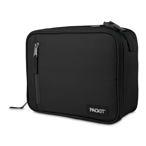 PackIt Freezable Classic Lunch Box - Black with Built-in Ice Packs