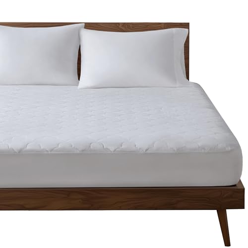 100% Cotton Quilted Mattress Pad with Moisture Wicking, 16" Deep