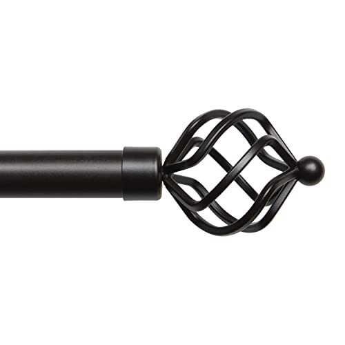 Adjustable Curtain Rod Set, 1-Inch Diameter, 66-120 Inches, Matte Bronze