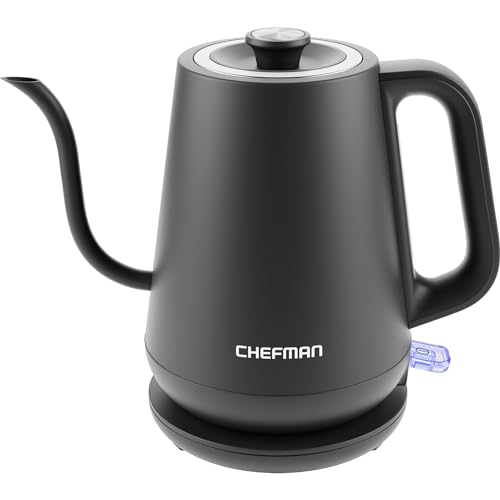 0.8L Gooseneck Electric Kettle for Pour Over Coffee and Tea - Black