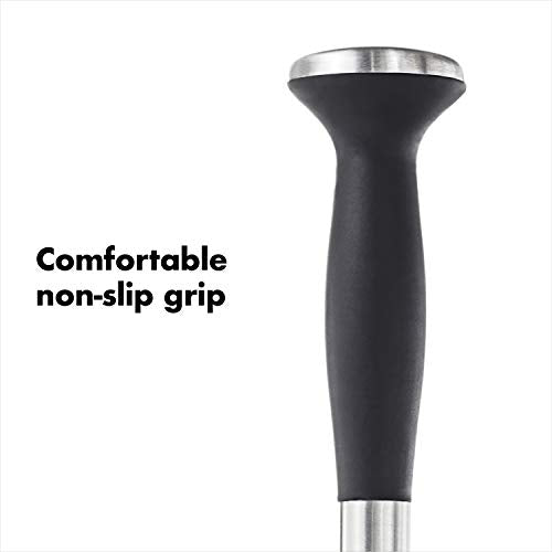 OXO Steel Muddler - Durable Cocktail Bar Tool for Herbs & Citrus, Non-Slip Grip