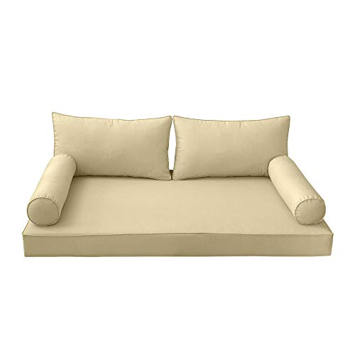 5-Piece Outdoor Daybed Cushion Cover Set - Crib Size Porch Swing Slipcovers