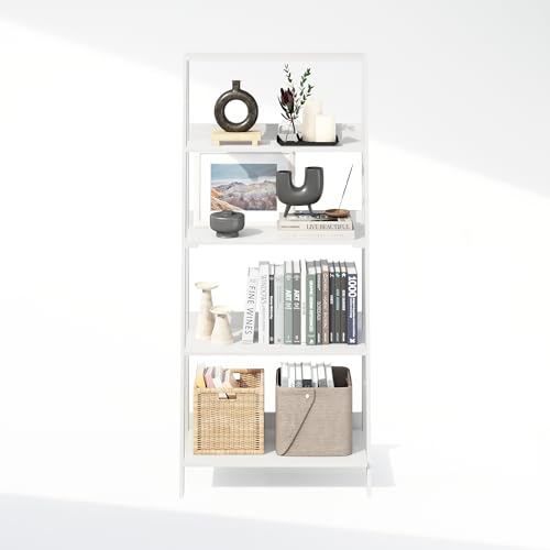 5-Tier Ladder Bookshelf, Modern Standing Display Storage Shelf for Home