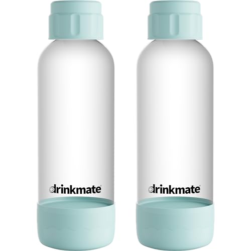 1L Reusable Carbonation Bottles for Sparkling Water Makers, 2-Pack