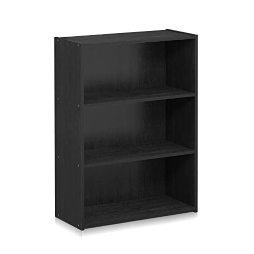 3-Tier Open Bookshelf Storage Rack, Modern Wood Bookcase, 23.7-Inch Wide