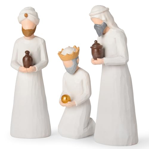 Three Wise Men Nativity Set - 8.7" Hand-Painted Resin Figurines (3 Pcs)