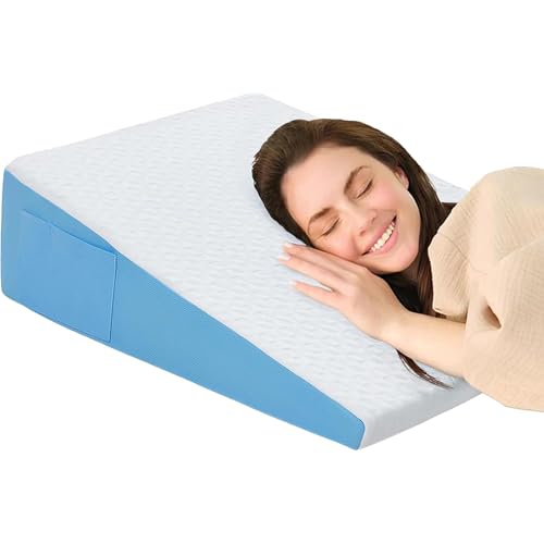 Memory Foam Wedge Pillow for Back, Neck & Leg Support - 7.5"