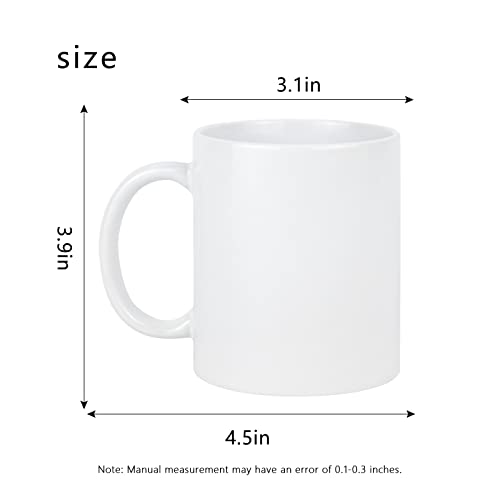 6-Pack 11oz Color Changing Sublimation Ceramic Coffee Mugs - Heat-Activated Design