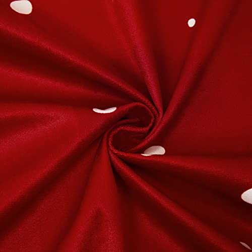 CAROMIO Christmas Velvet Curtains 2 Panels Set 52W x 84L Red Snowflake, Living Room