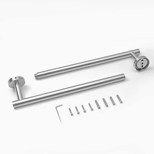 24 Inch Brushed Nickel Towel Bar, SUS304 Stainless Steel Bathroom Rack