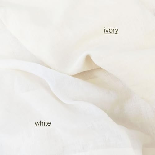 Queen Size White French Linen Pillow Sham, 20x30 Inch Ruffled Pillow Cover