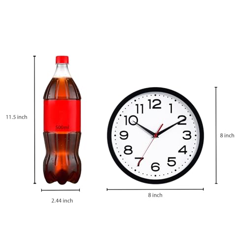 8 Inch Small Wall Clock - Silent Non-Ticking Battery Operated Analog