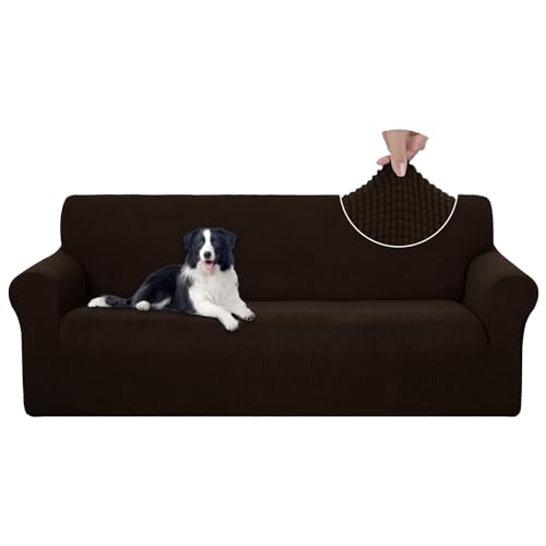 Stretch Couch Cover for 3 Cushion Sofa - Jacquard Furniture Protector